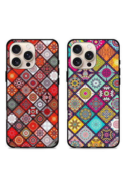 Covernex حافظتان واقيتان لهاتف Apple iPhone 16 Pro بتصميم ماندالا وشكل ماندالا