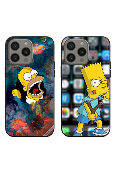 Covernex حافظتان واقيتان لهاتف Apple iPhone 15 Pro، تصميم سيمبسون وكارتون الغاضب