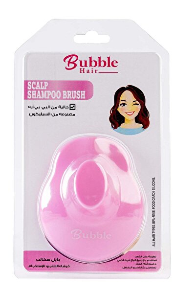 Bubble فرشاة شامبو فروة الرأس - وردية | تنظيف عميق وتدليك فروة الرأس
