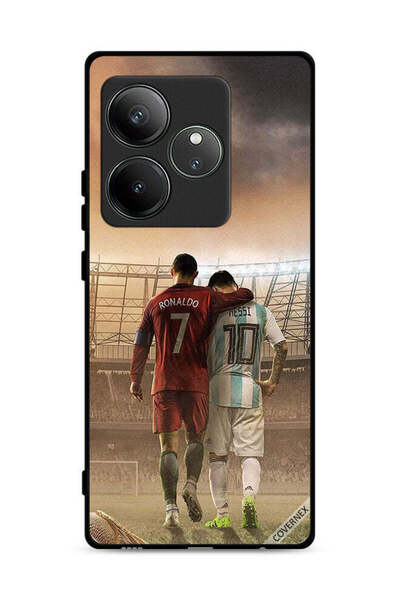 Covernex غطاء حماية لهاتف Realme GT 6 5G بتصميم ميسي وكريستيانو رونالدو