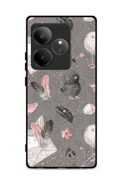 Covernex غطاء حماية لهاتف Realme GT 6 5G بنقشة ريش وفراخ