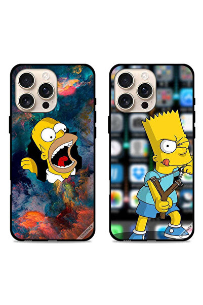 Covernex حافظتان واقيتان لهاتف Apple iPhone 16 Pro، تصميم سيمبسون وكارتون الغاضب