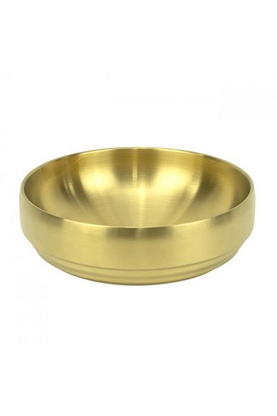 Raki Double-walled bowl Culinaro Gold 22xh7.8cm, stainless steel, gold