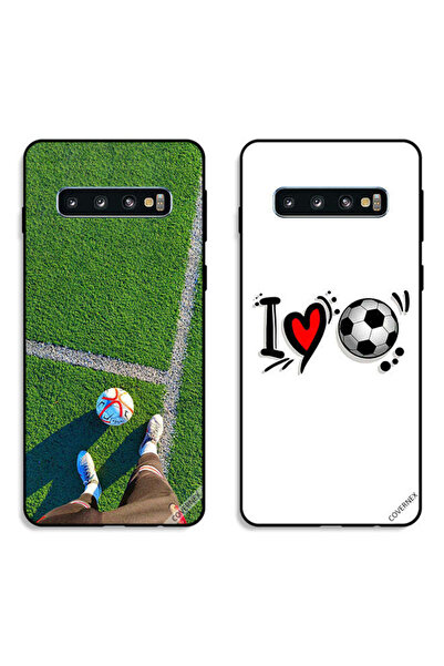 Covernex حافظتان لهاتف سامسونج جالاكسي S10 بلس، أغطية حماية، كل الحب لكرة القدم