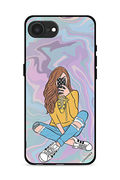 Covernex غطاء حماية لهاتف Apple iPhone 16e بتصميم فتاة تلتقط صورة