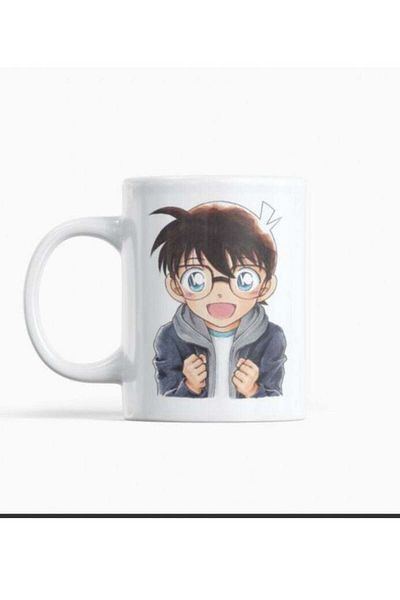 Story of candle Ceramic Mug with 'Conan' Design in White Color