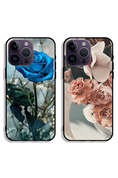 Covernex حافظتان لهاتف Apple iPhone 14 Pro Max بغطاءين واقيين بنقشة وردة المس...