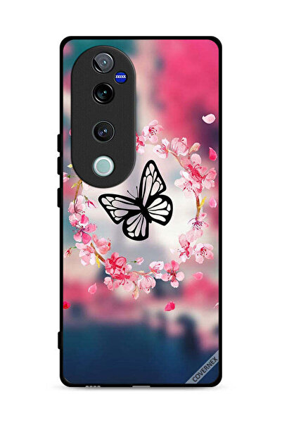 Covernex غطاء حماية لهاتف Vivo S19 Pro 5G بتصميم فراشة وحلقة زهور