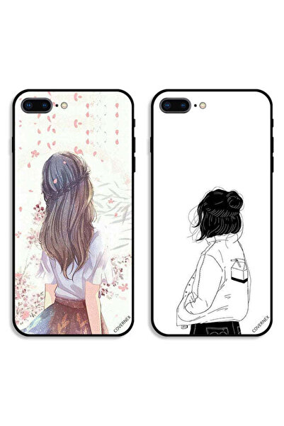 Covernex حافظتان واقيتان لهاتف Apple iPhone 7 Plus، بتصميم فتاة لطيفة في تفكي...