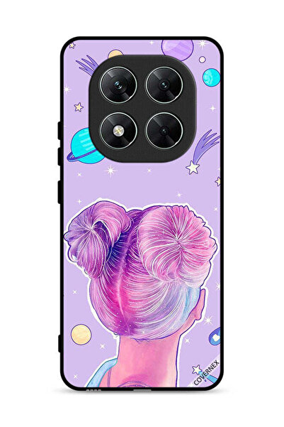 Covernex غطاء حماية لهاتف Xiaomi Poco X7 5G بتصميم فتاة ونجوم الفضاء