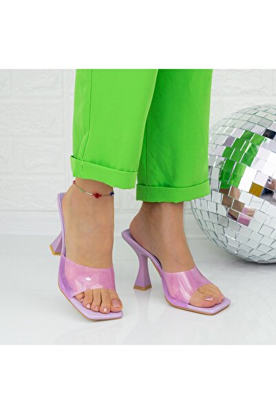 Botinelli Women's Slippers with Thick Heels TN-54 Purple