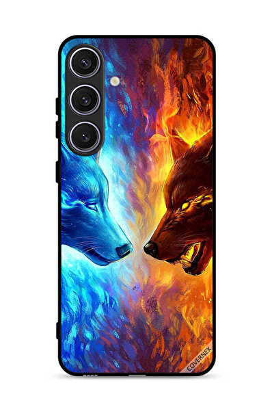Covernex غطاء حماية لهاتف سامسونج جالكسي S25 بلس بتصميم ذئب الماء والنار