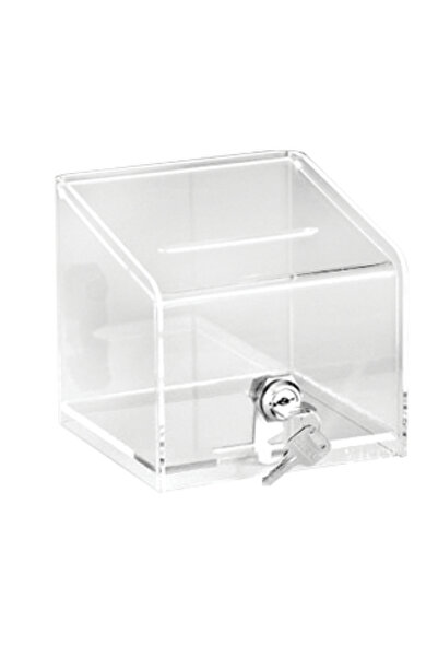 Raki Cutie din acril pentru bacsis cu blocare 15,5x15,5x15cm