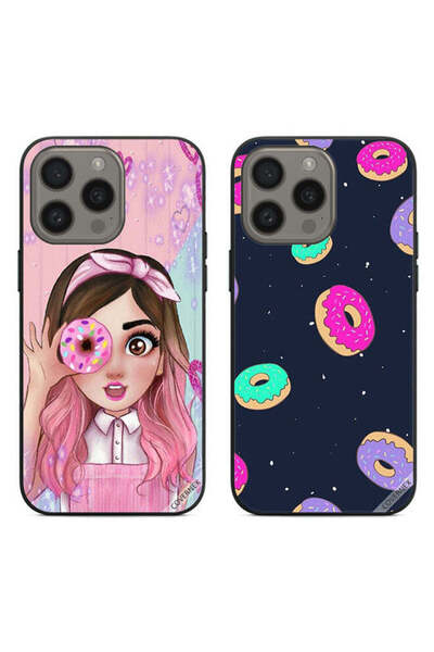 Covernex حافظتان واقيتان لهاتف Apple iPhone 15 Pro Max بتصميم Donuts وDonut L...