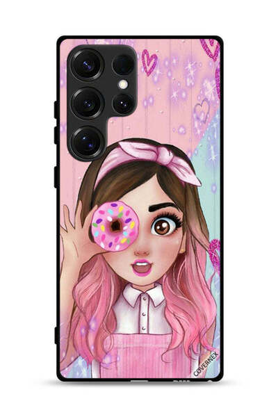 Covernex غطاء حماية لهاتف سامسونج جالاكسي S25 ألترا بتصميم فتاة محبة للدونات