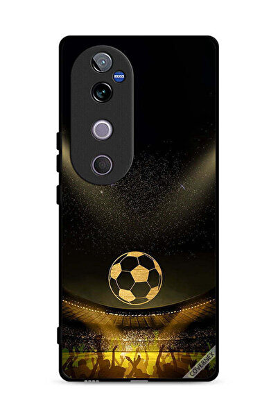 Covernex غطاء حماية لهاتف Vivo V40 5G، أسود، بخلفية فيلم كرة قدم كلاسيكية