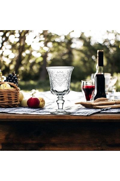 La Rochère Set of 6 Amboise Wine Glasses 6 x 26cl, Resistant Glass - Elegant Wine Glasses