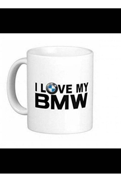 Story of candle Ceramic Mug with 'I Love My BMW' Design in White