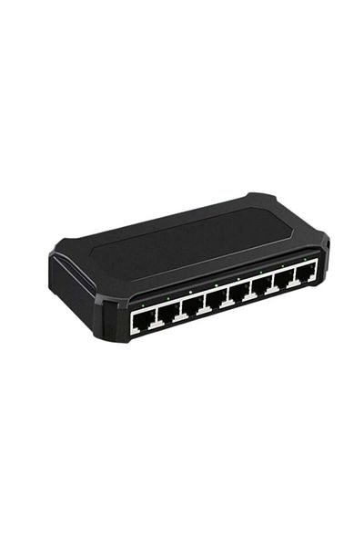 divendi-ro 8 Port Internet Switch, 100/1000Mbps, Plug and Play, Q-JH02 - Black
