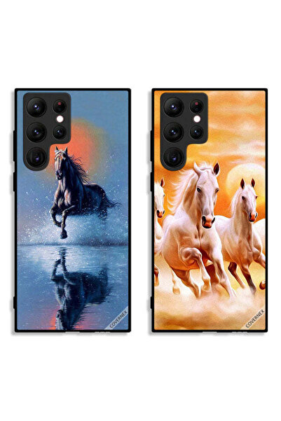 Covernex حافظتان لهاتف سامسونج جالاكسي S22 ألترا 5G، أغطية حماية، خيول تركض