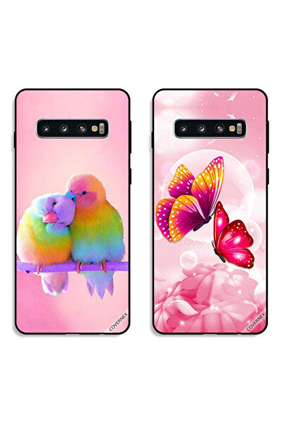 Covernex حافظتان لهاتف سامسونج جالاكسي S10 بلس بأغطية واقية برسومات طيور لطيف...