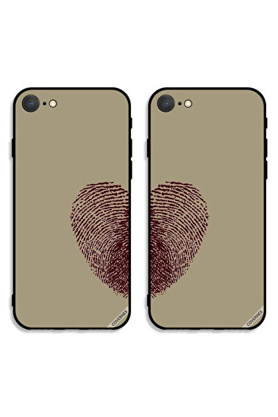 Covernex حافظتان واقيتان لهاتف Apple iPhone SE (2020) مع طبعة إبهام وقلب وغطا...