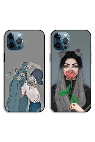 Covernex حافظتان واقيتان لهاتف Apple iPhone 12 Pro Max بتصميم فتاة ترتدي معطف...