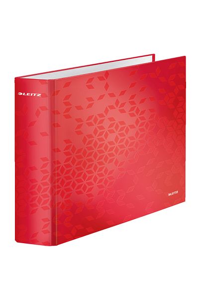 Leitz , Mechanical Notebook A4, 2 Rings 25 mm, Red Cover, 40 mm Spine, Polypropylene Finish