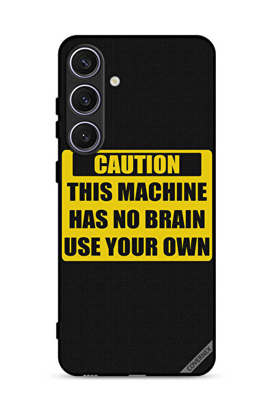 Covernex غطاء حماية لهاتف Samsung Galaxy S25 تحذير: هذا الجهاز لا يحتوي على دماغ استخدمه بنفسك
