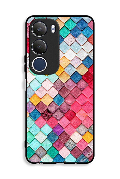 Covernex غطاء حماية لهاتف Vivo Y19s 4G بنمط مربع ماسي