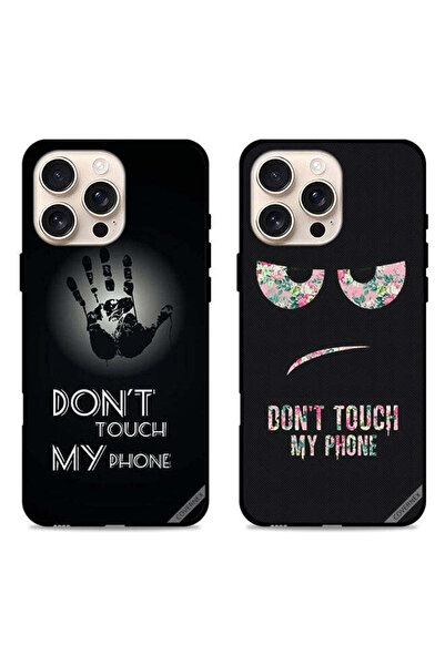 Covernex حافظتان لهاتف Apple iPhone 16 Pro، أغطية حماية، لا تلمس هاتفي، يد وزهور