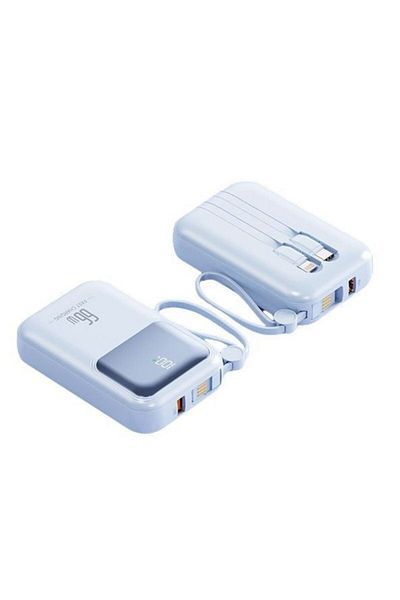 OEM Baterie externă cu încărcare rapidă 20W, 10000mAh, Afișaj digital, bleu