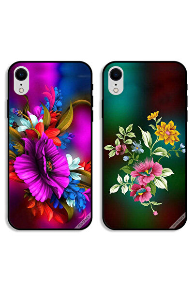 Covernex حافظتان واقيتان لهاتف Apple iPhone XR برسومات زهور عالية الدقة