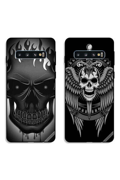 Covernex حافظتان واقيتان لهاتف Samsung Galaxy S10 Plus بتصميم جمجمة وأجنحة نسر