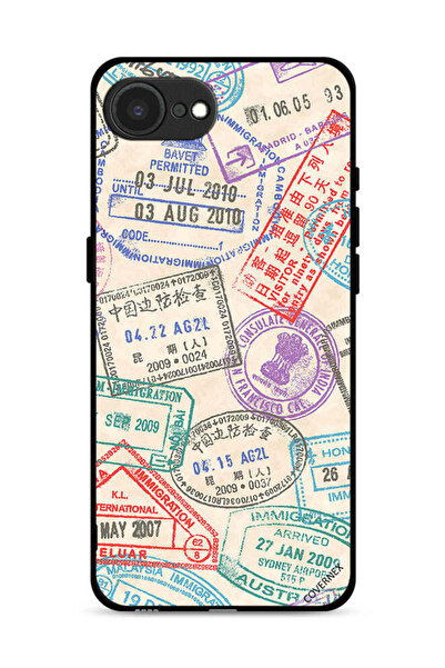 Covernex غطاء حماية لجهاز Apple iPhone 16e بنمط طوابع السفر