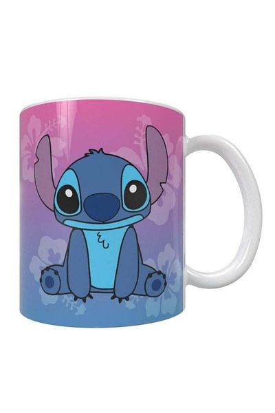 Story of candle Ceramic Mug with 'Lilo & Stitch' Disney Design, White