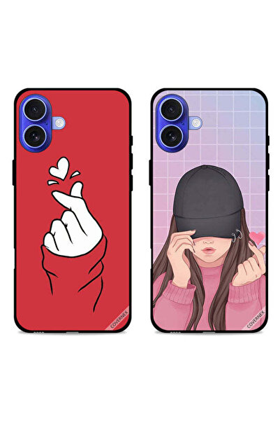 Covernex حافظتان واقيتان لهاتف Apple iPhone 16، بتصميم قبعة سناب لوف جيرل