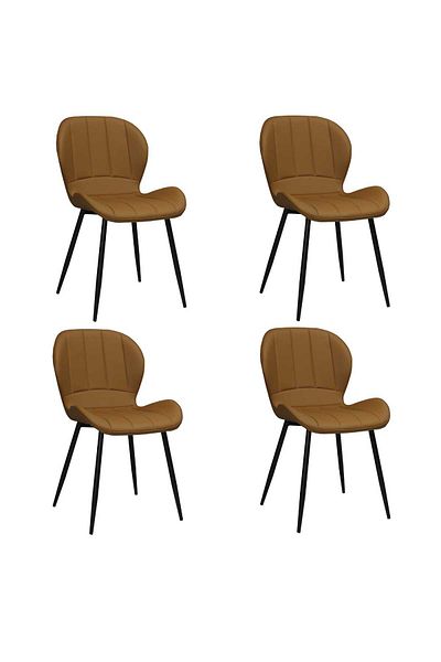 ARTA DOOR Set of 4 Topaz Eco-Leather Chairs, Kitchen, Living Room, Bedrooms or Hallways, Upholstered with Leather
