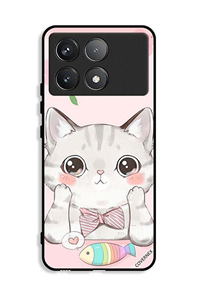 Covernex غطاء حماية لهاتف Xiaomi Redmi K70E 5G بتصميم سمكة القط