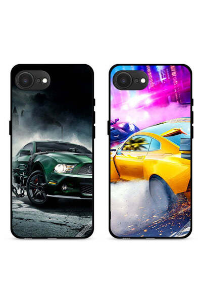 Covernex حافظتان لهاتف Apple iPhone 16e، أغطية حماية بتصميم سيارة سباق وشيلبي