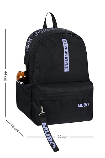 PowerSpeed Unisex Black Gray Large Volume Backpack Suitable for Daily and School Use