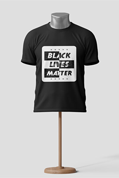 VERSCOVE Μαύρο μπλουζάκι Unisex με τυπωμένο "Black Lives Matter"