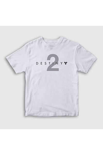 Presmono Tricou unisex pentru copii cu logo alb Game Destiny 2 554761tt