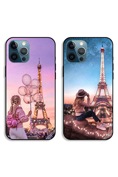 Covernex حافظتان لهاتف Apple iPhone 12 Pro، غطاءان واقيان، فتاة لطيفة وبرج إيفل