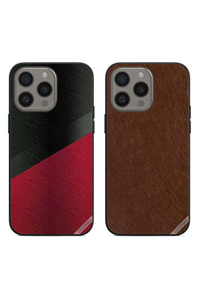 Covernex حافظتان لهاتف Apple iPhone 15 Pro، غطاءان واقيان بنقشة سوداء وحمراء ...
