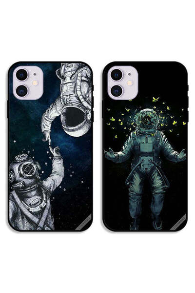 Covernex حافظتان لهاتف Apple iPhone 12، أغطية واقية بتصميم رواد فضاء وفراشة