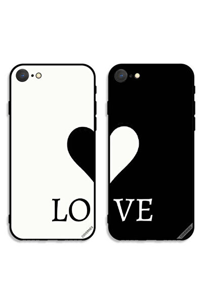 Covernex حافظتان واقيتان لهاتف Apple iPhone 8، أغطية خلفية بتصميم زوجين محبين