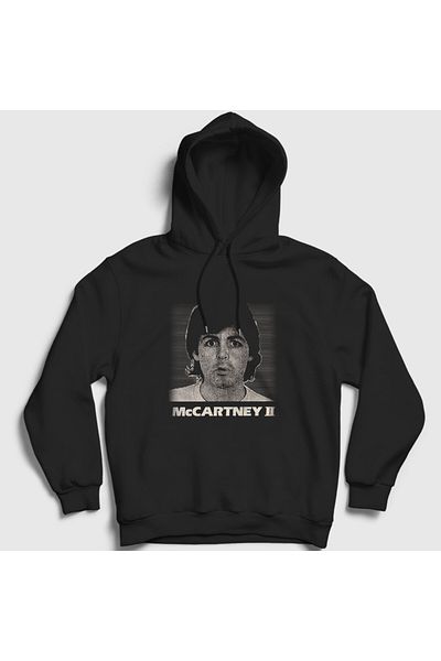 Presmono Унисекс черен суитшърт с качулка Solo The Beatles Paul McCartney II 555938tt