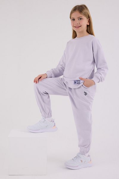 U.S. Polo Assn. Licensed Girls' Top and Bottom 2 Piece Tracksuit Set