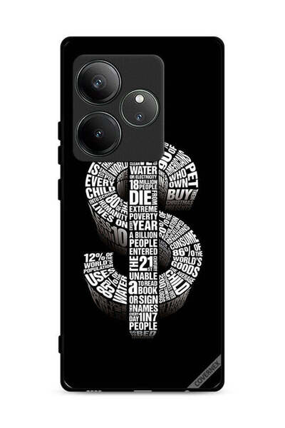 Covernex غطاء حماية لهاتف Realme GT 6 5G بطبعة دولار الخط